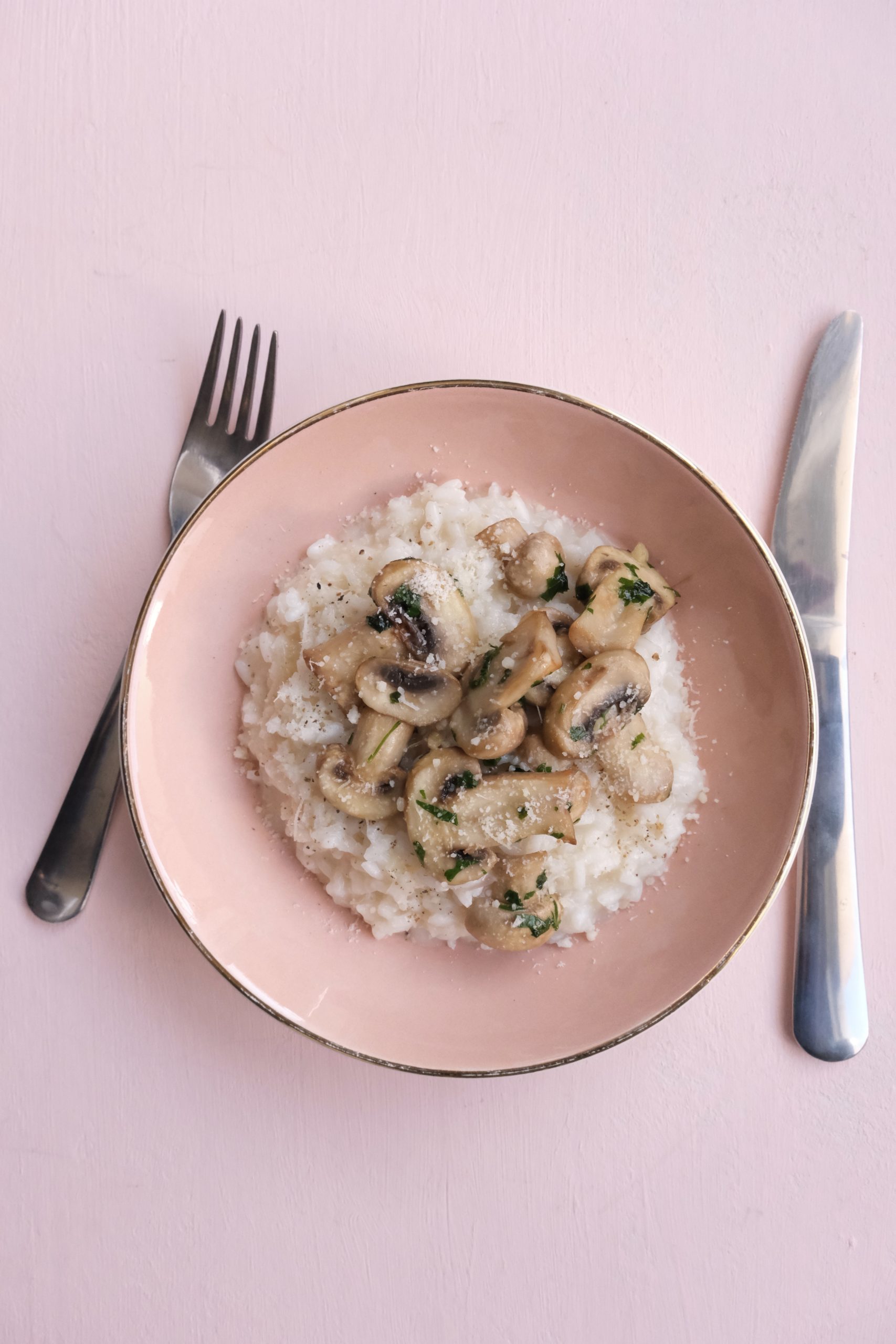 Risotto aux champignons et parmesan Cinnamon and Cake